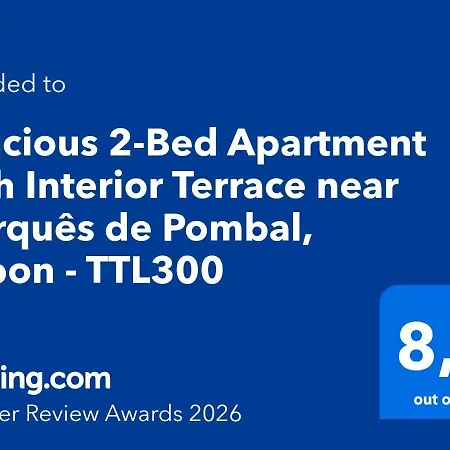 Apartament Spacious 2-bed With Interior Terrace Near Marques De Pombal, - Ttl300 Lizbona